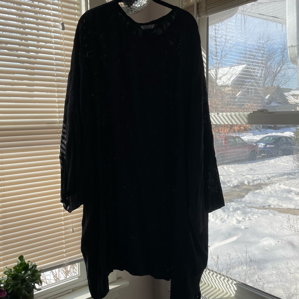 Nettle Studios Black Floral Swing Dress (OS+)